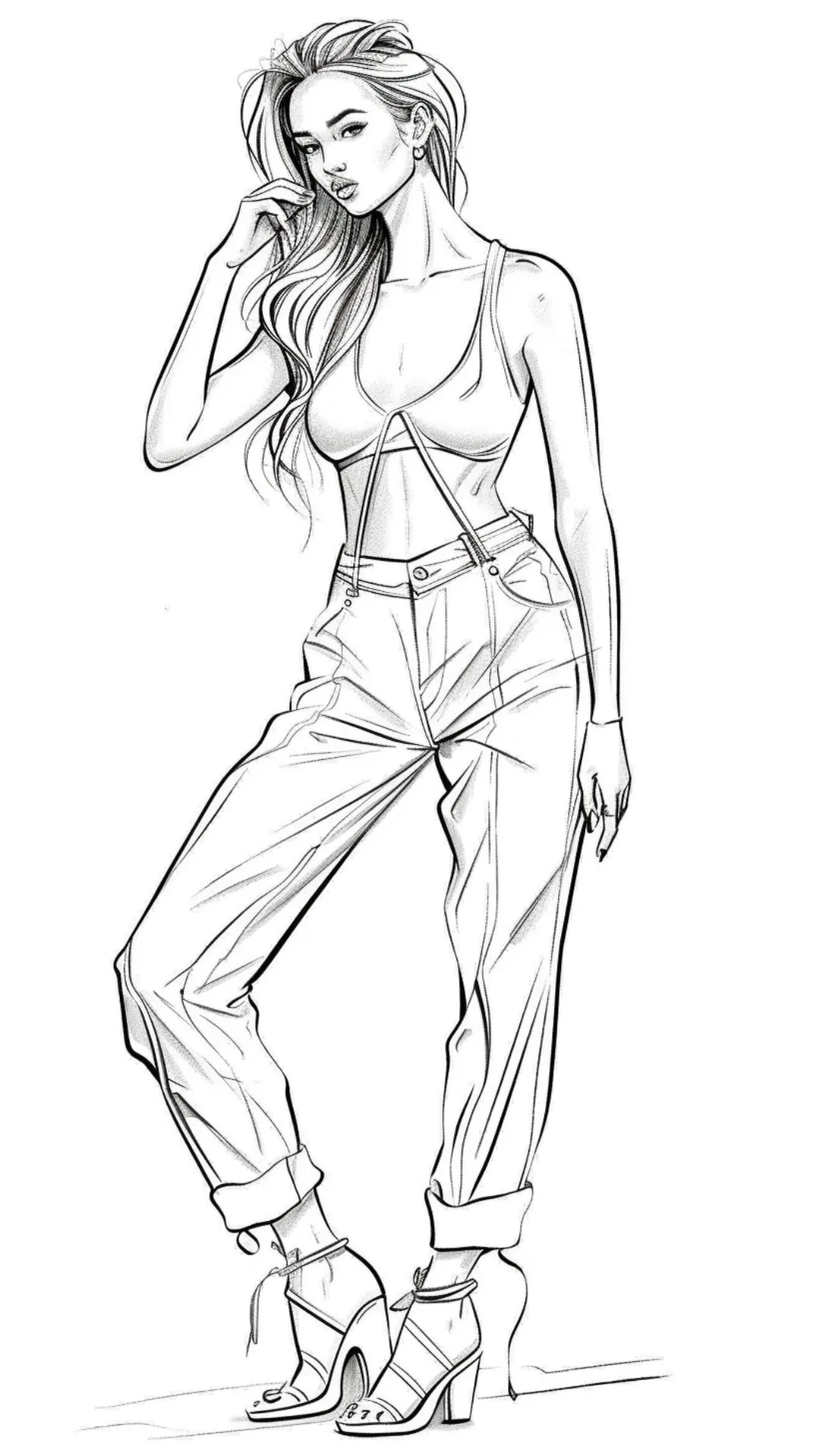 Top model Coloring Pages 24