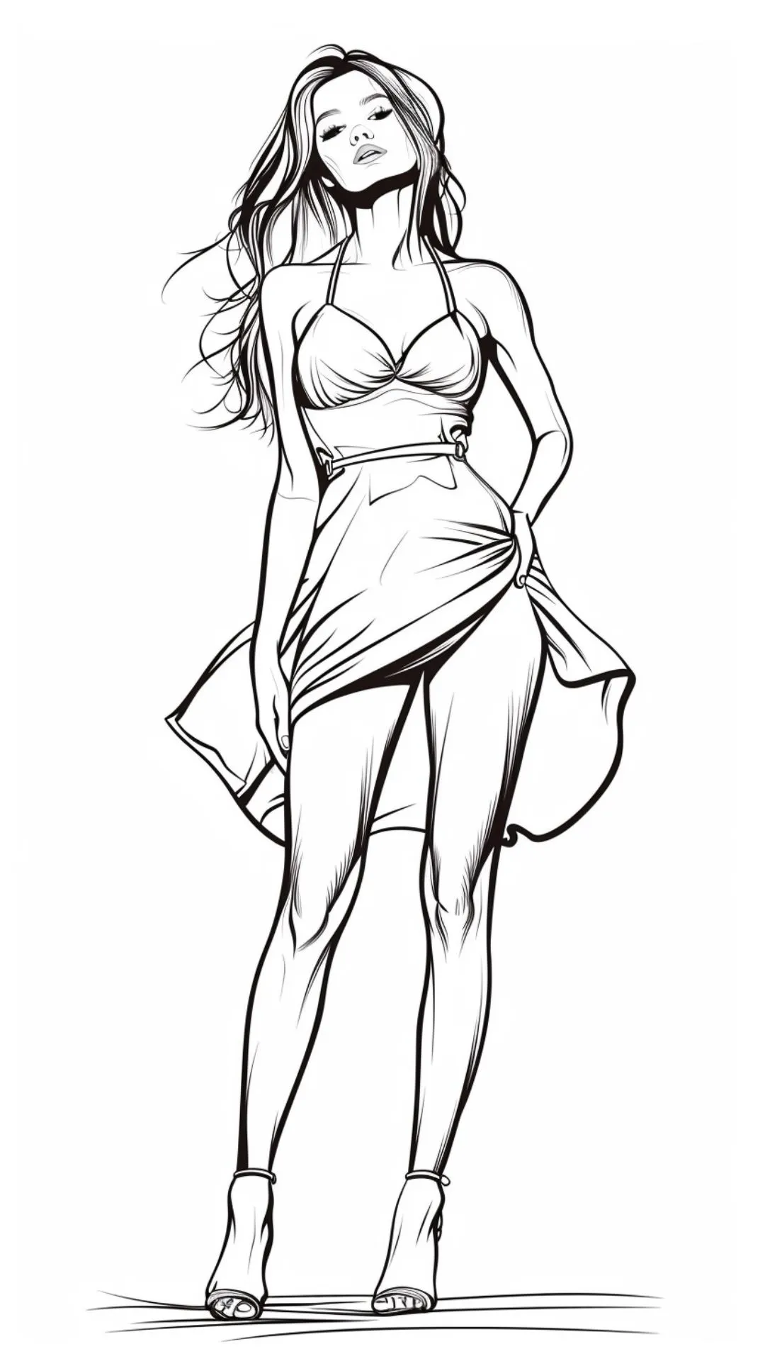 Top model Coloring Pages 29