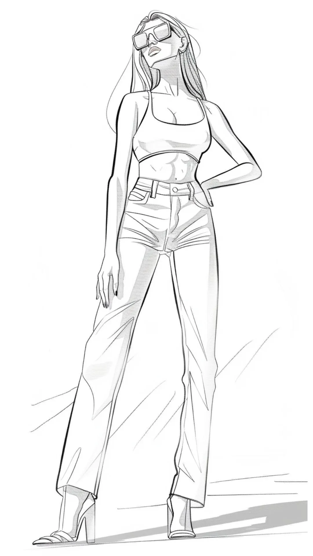 Top model Coloring Pages 9