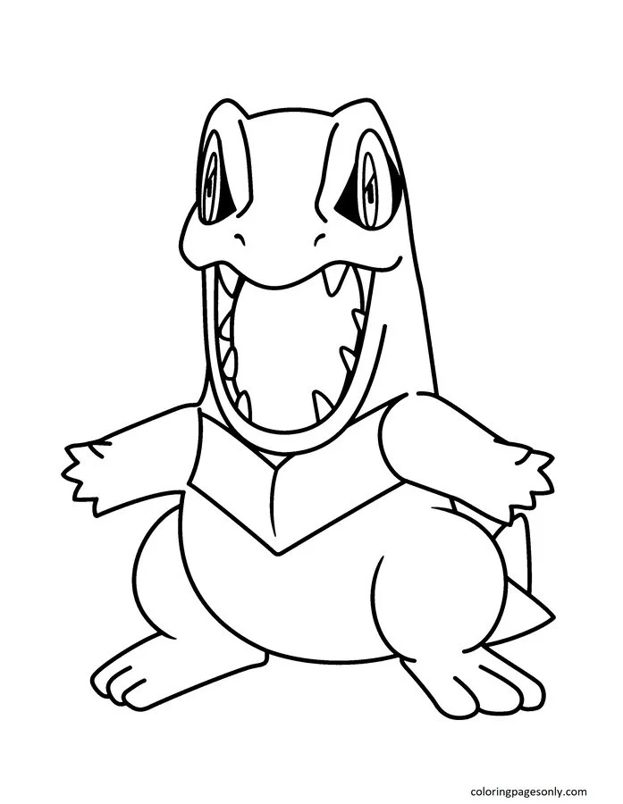 Totodile Para Colorear 22