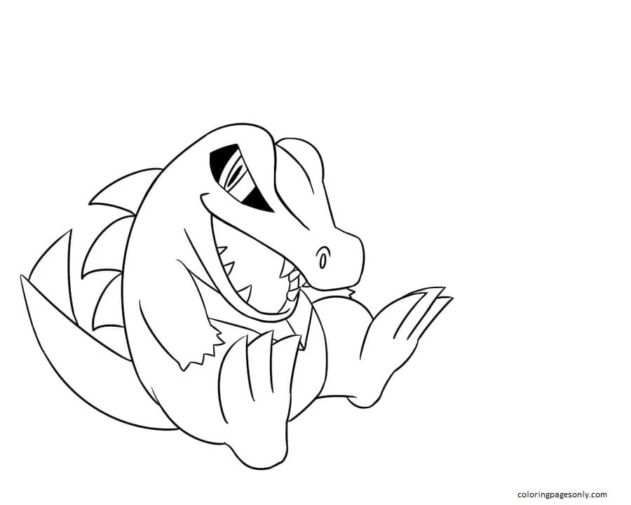Totodile Para Colorear 29