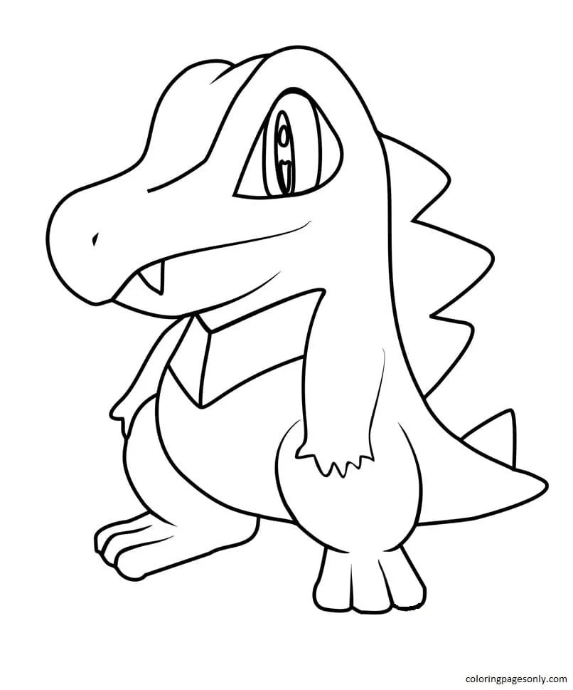 Totodile Para Colorear 4