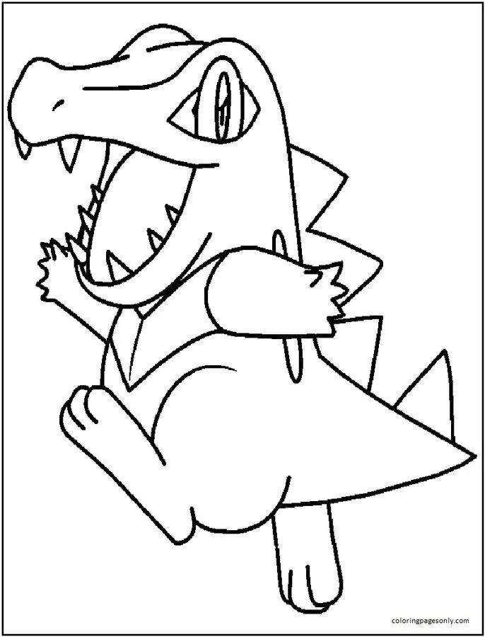 Totodile Para Colorear 7