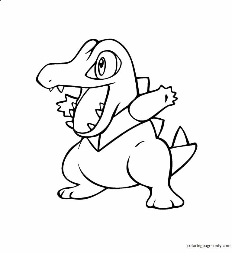 Totodile Para Colorear 9