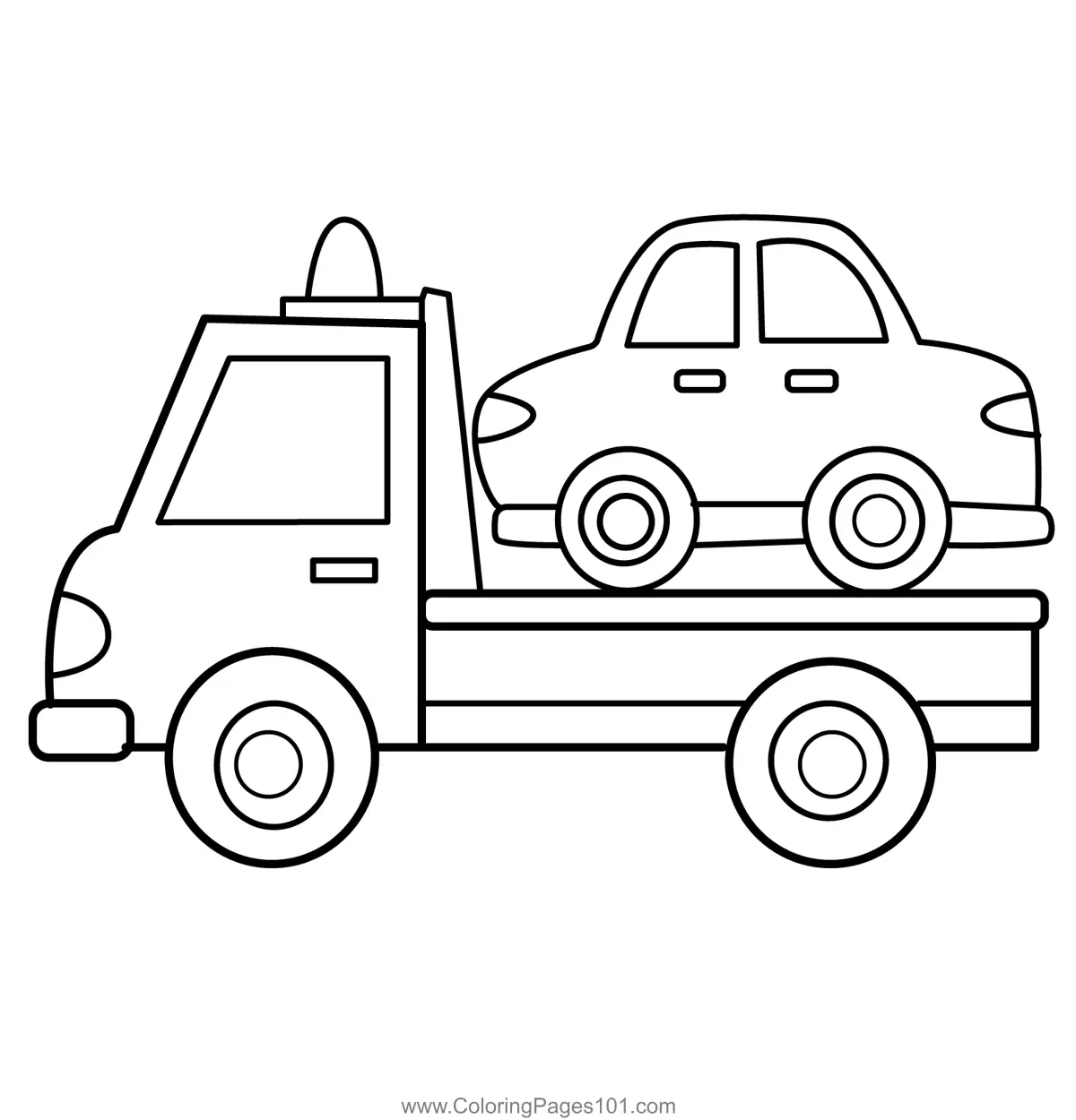 Caminhoes Guincho Para Colorir 1