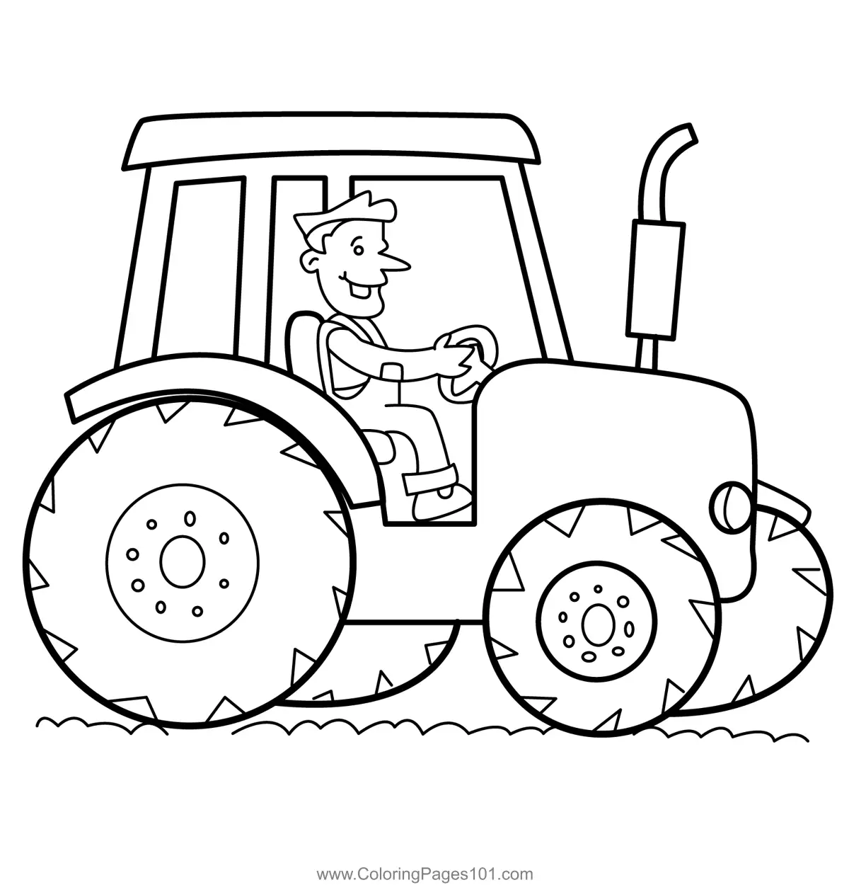 Tractors Coloring Pages 4