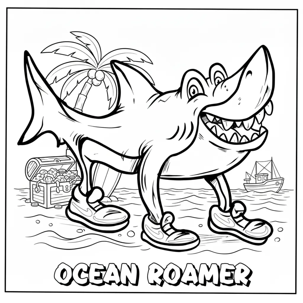 Tralalero Tralala Ausmalbilder 1