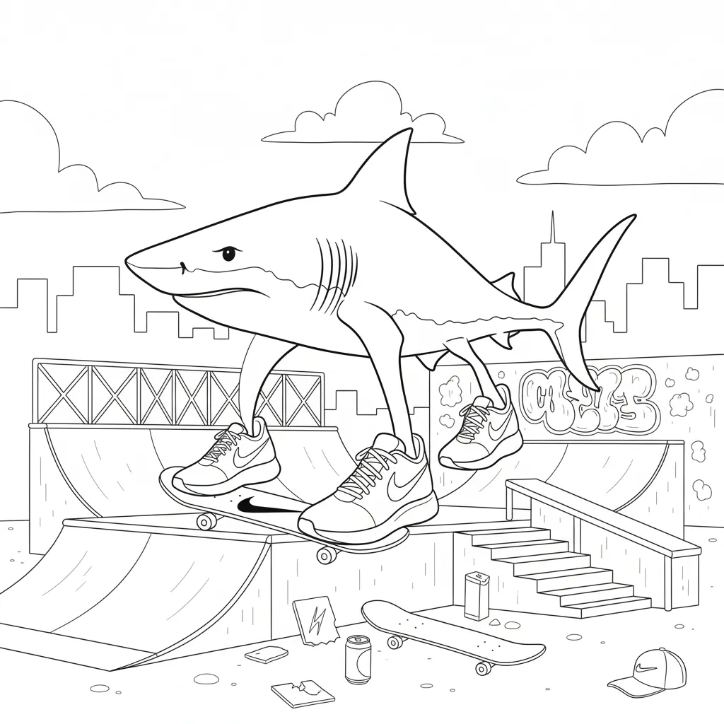 Tralalero Tralala Ausmalbilder 10