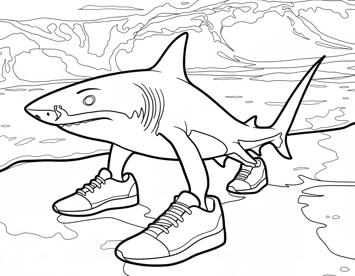 Tralalero Tralala Ausmalbilder 16