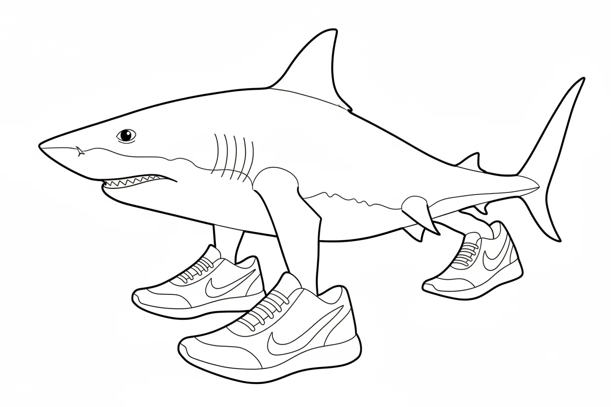 Tralalero Tralala Ausmalbilder 17