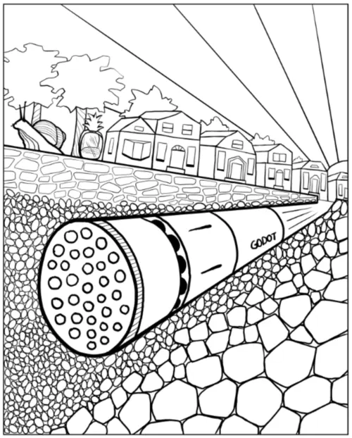 Tunnel Coloring Pages