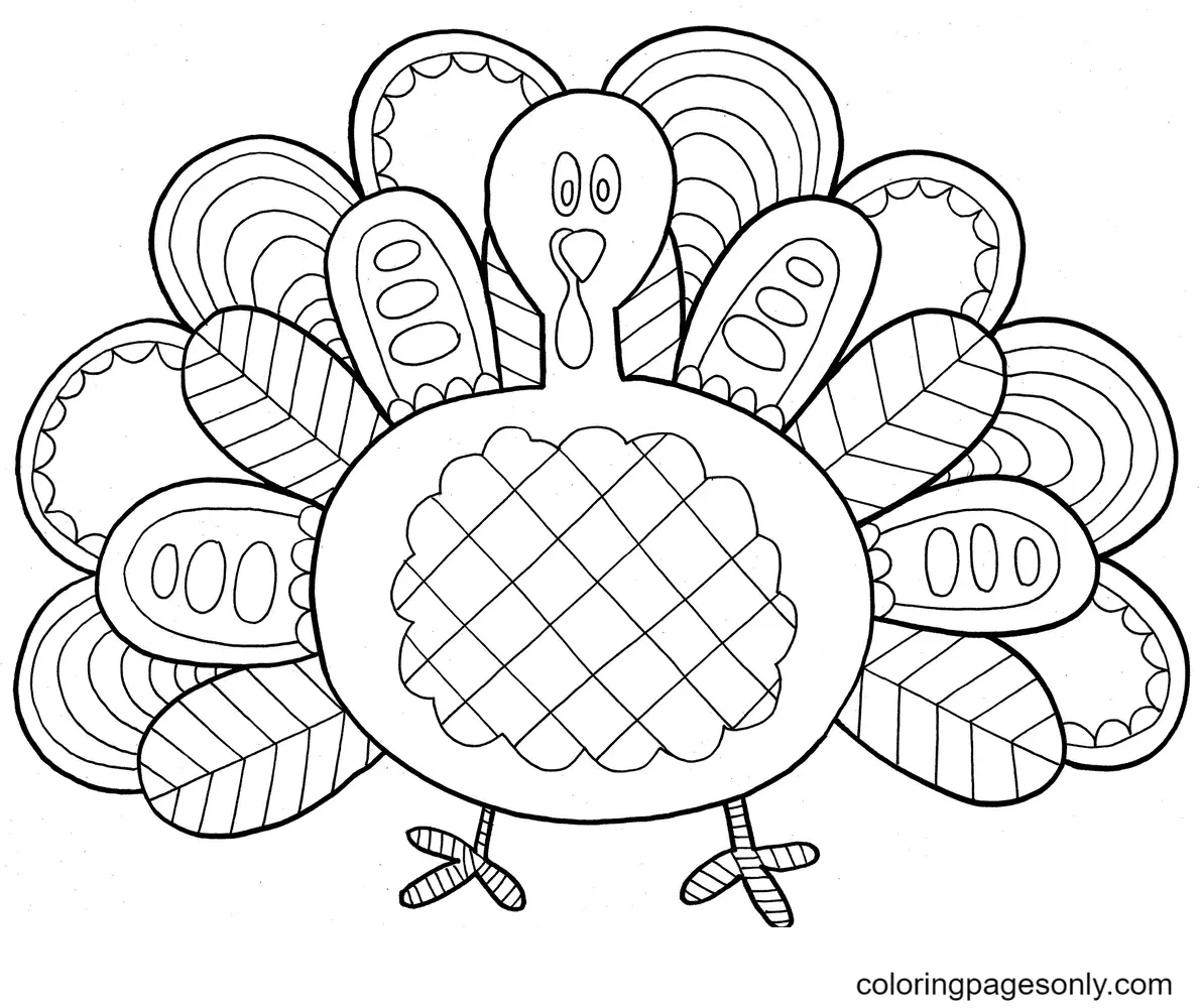 Turkey Coloring Pages 3