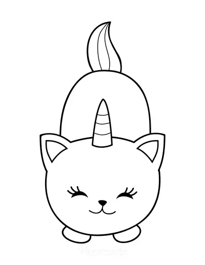 Ausmalbilder Einhorn Katze 27