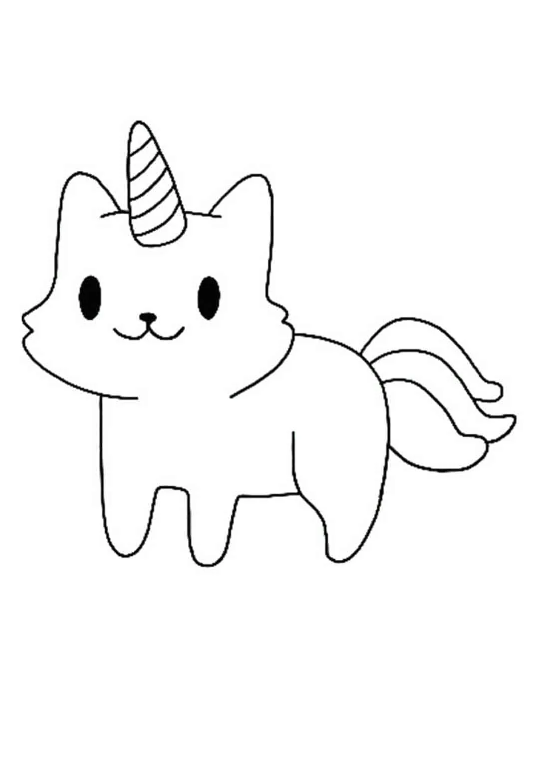 Ausmalbilder Einhorn Katze 43
