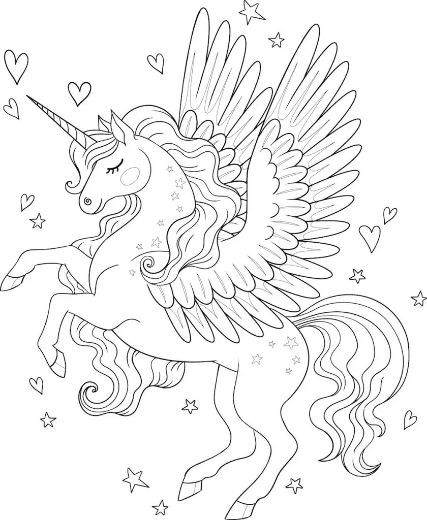 Unicornio Para Colorear 26