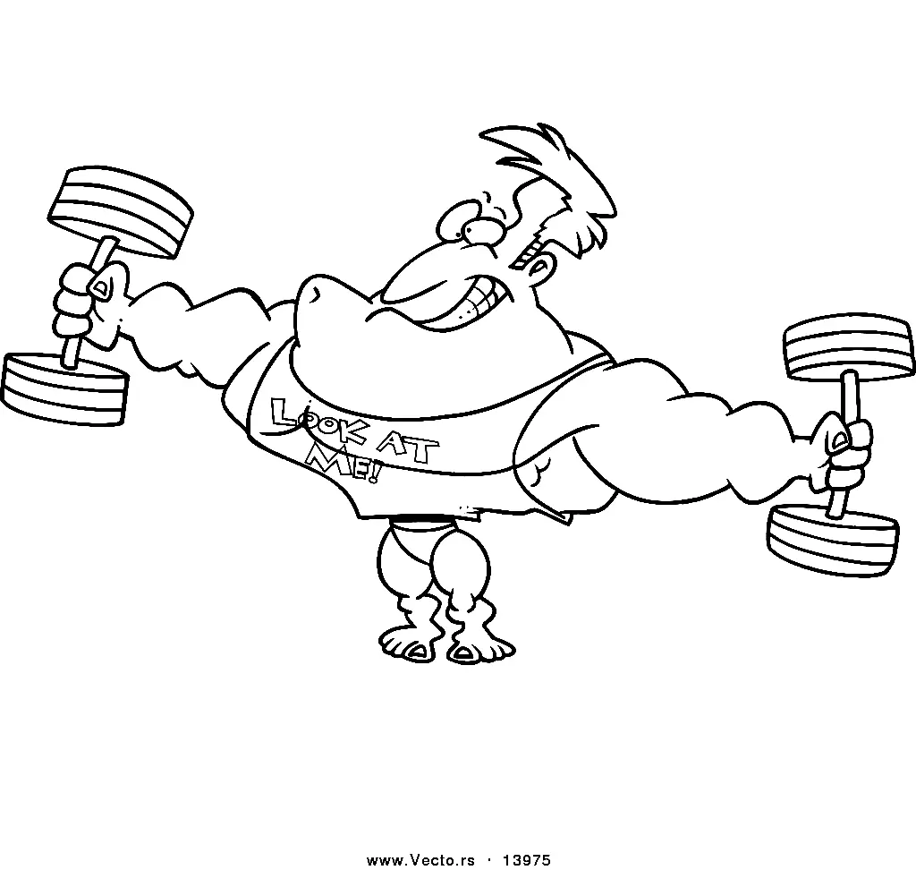 Weightlifting Coloring Pages 10