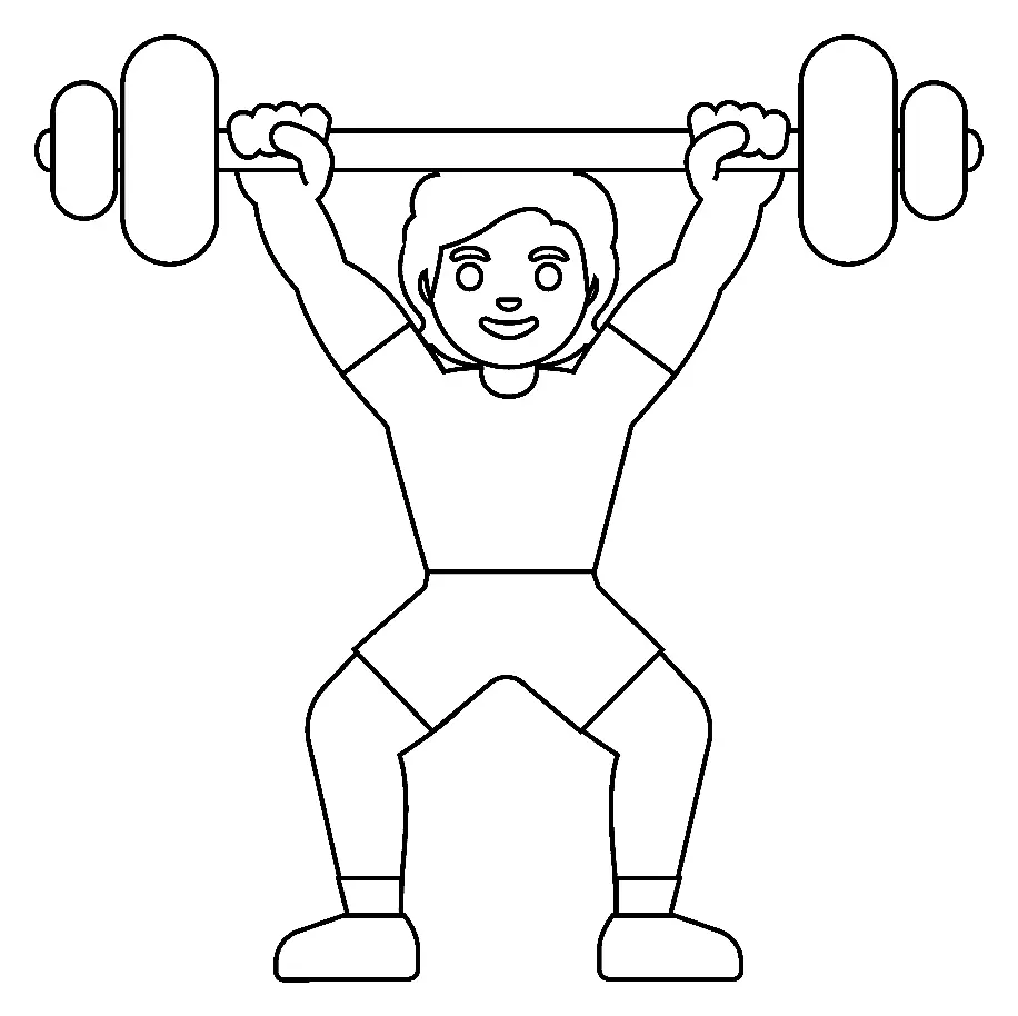 Weightlifting Coloring Pages 23