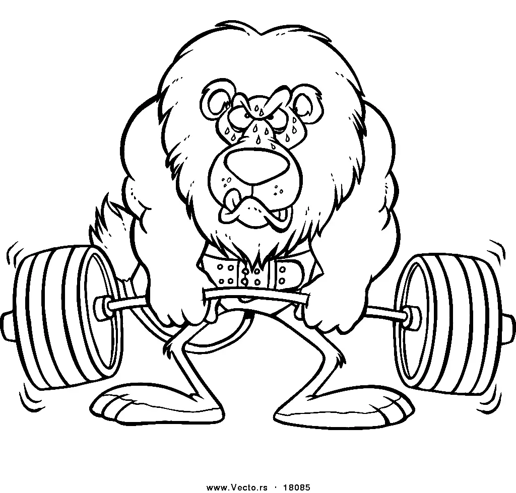 Weightlifting Coloring Pages 24