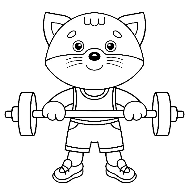 Weightlifting Coloring Pages 25