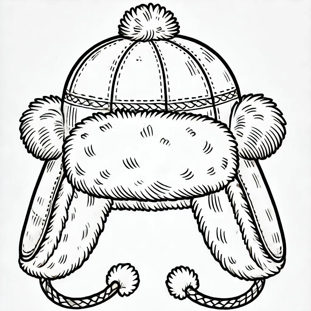 Winter hat coloring pages 11
