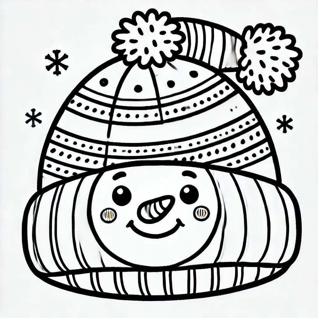 Winter hat coloring pages 21