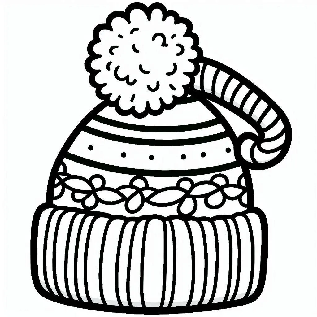 Winter hat coloring pages 25