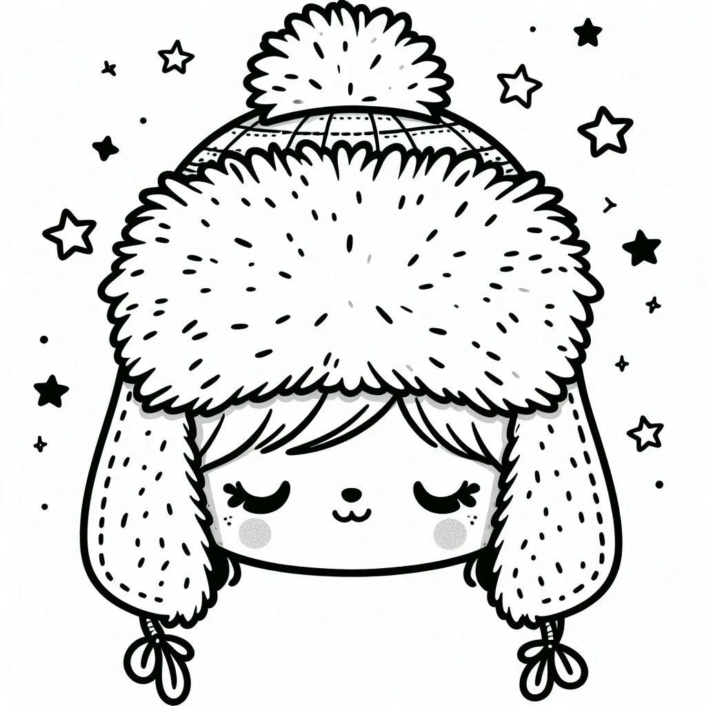 Winter hat coloring pages 28