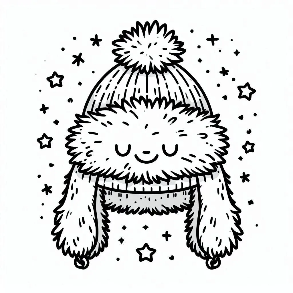 Winter hat coloring pages 29