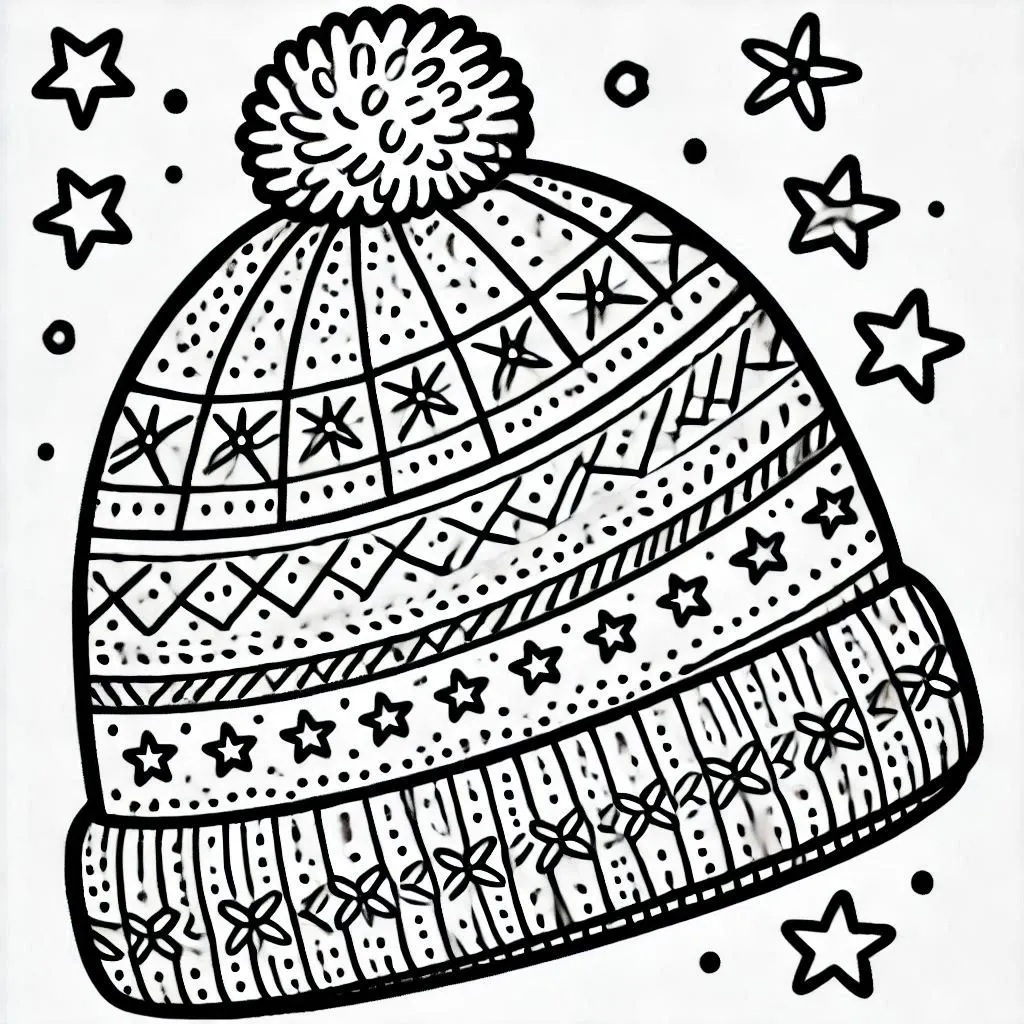 Winter hat coloring pages 31