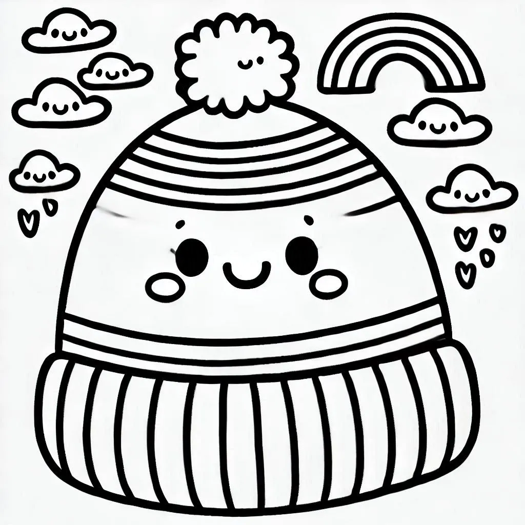 Winter hat coloring pages 38
