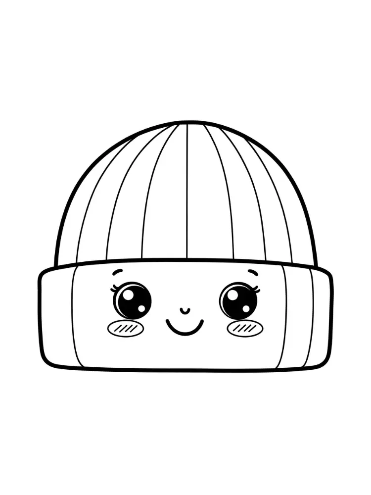 Winter hat coloring pages 9