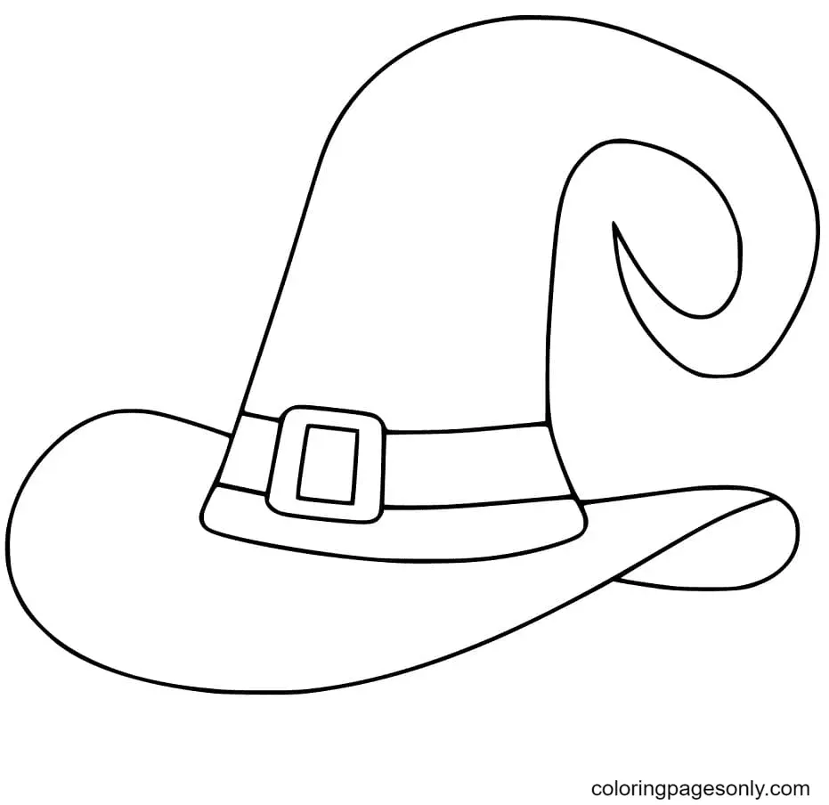 Witch Hat Coloring Pages 16