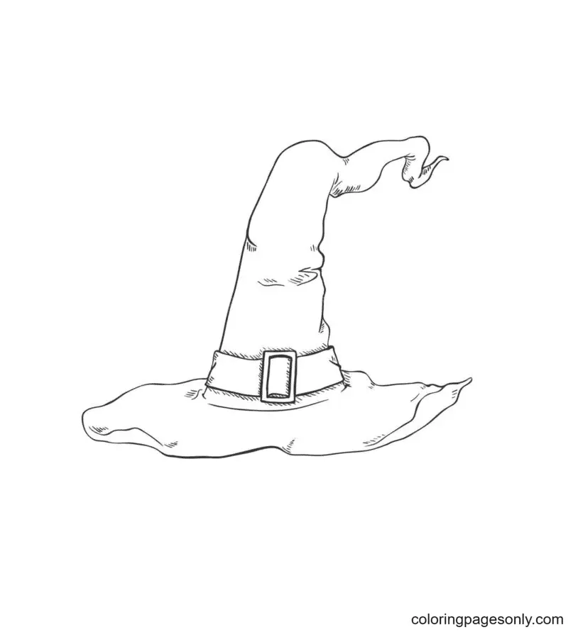 Witch Hat Coloring Pages 42