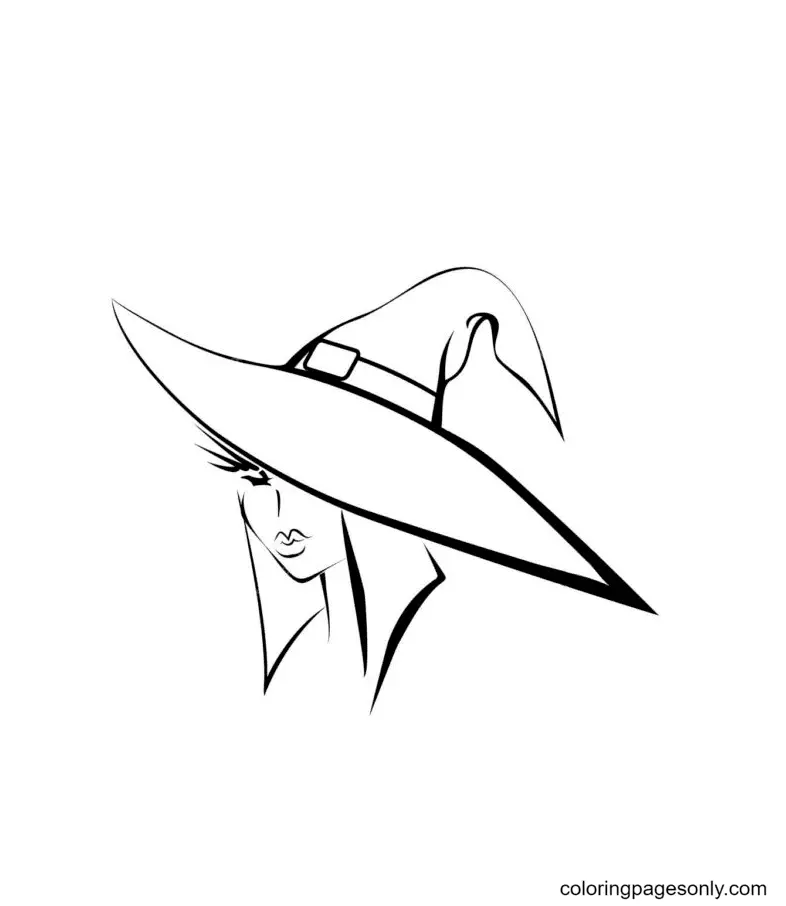 Sombrero Bruja Para Colorear 57