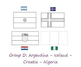 Banderas La Copa Del Mundo 2018 Para Colorear 123