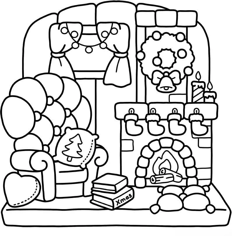 Xmas Corner Coloring pages 15