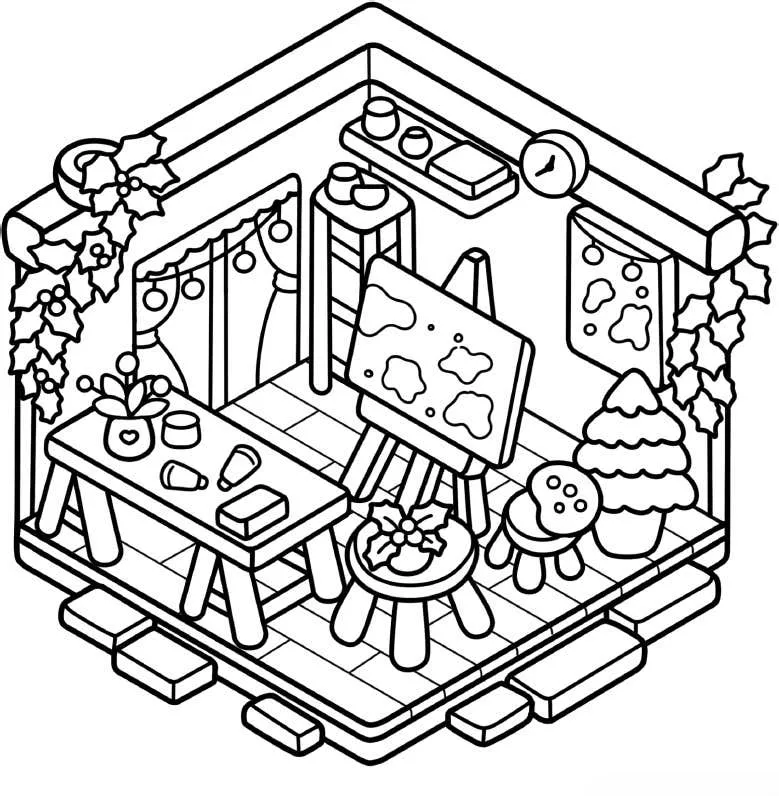 Xmas Corner Coloring pages 16