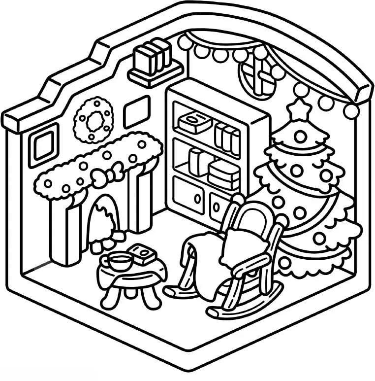 Xmas Corner Coloring pages 3