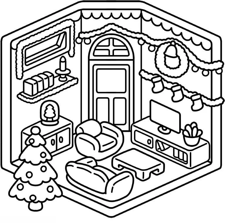 Xmas Corner Coloring pages 9