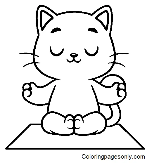 Yoga Coloring Pages 9
