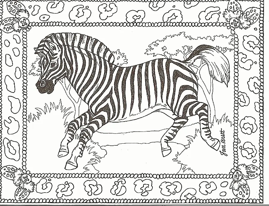 Zebra Coloring Pages 1