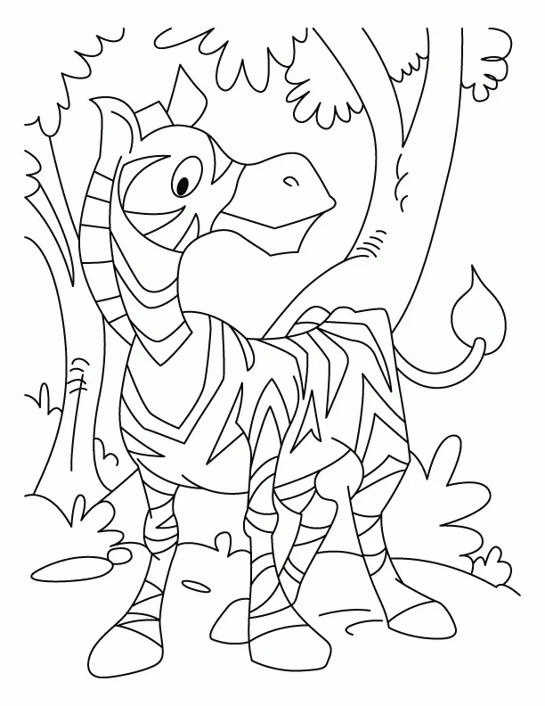 Zebra Coloring Pages 7
