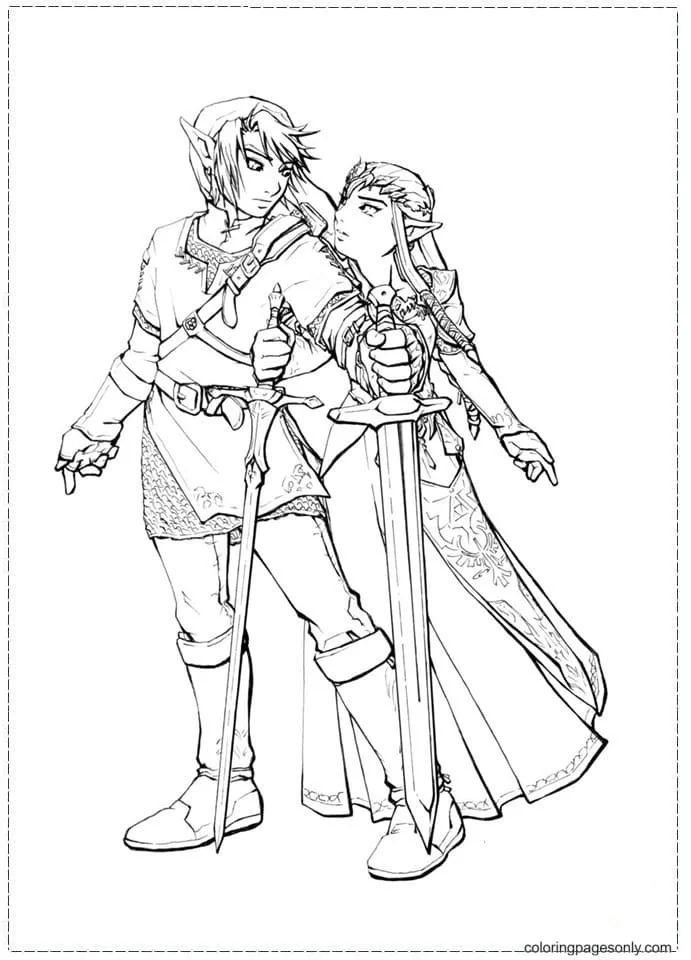 Zelda Coloring Pages 11