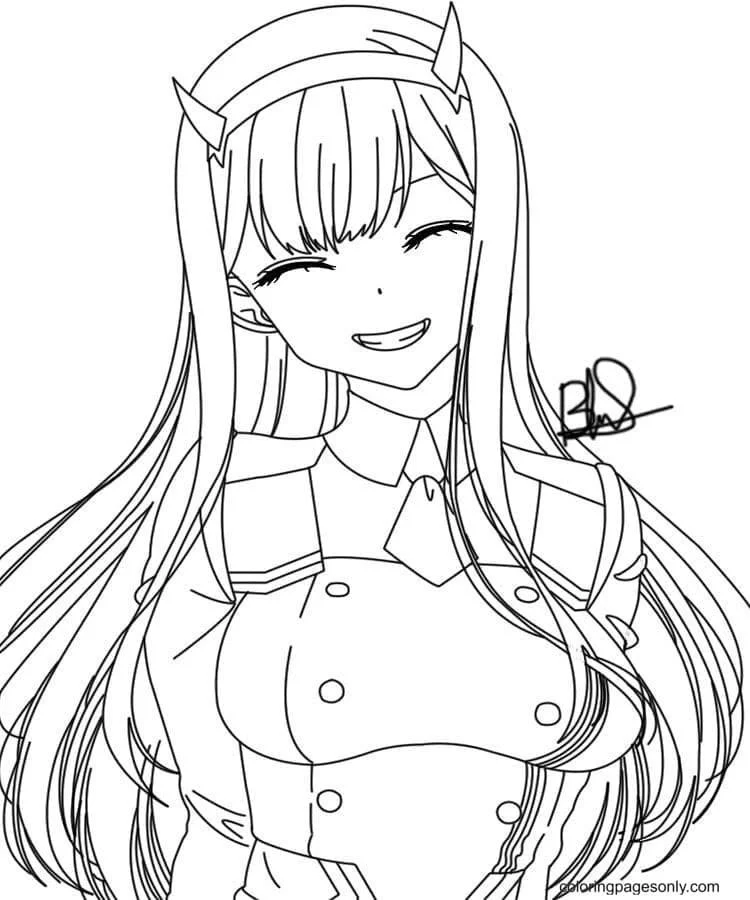 Zero Two Coloring Pages 9